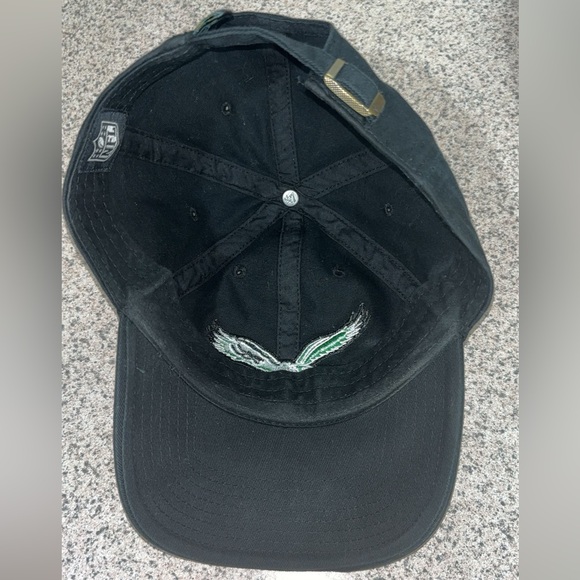Black NFL Philadelphia Eagles Adjustable Hat. - Picture 4 of 5